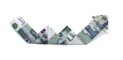 rubles arrow origami