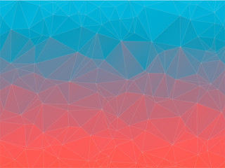 Gradient 2D triangle geometric multicolor background