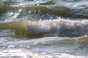 Waves on the Baltic sea coast