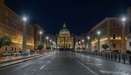 Fototapeta na wymiar Via della Conciliazione, Vatican, Rome, Italy