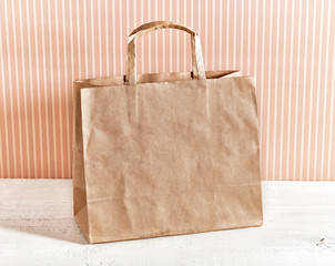brown paper shopping bag