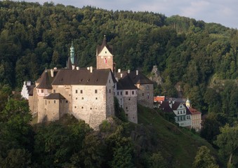 Fototapeta na wymiar Loket castle in West Bohemia in Czech repubic