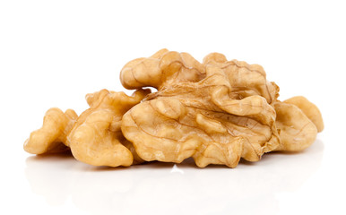 walnuts on a white background