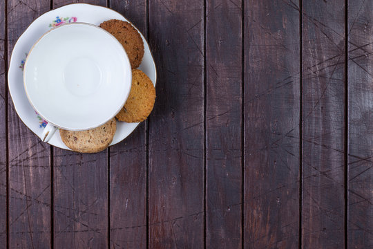 Tea cup and cookies