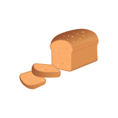 illustration of a bread slices on a white background