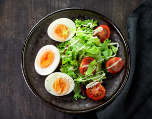 salad with boiled eggs