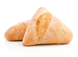 fresh bun on a white background