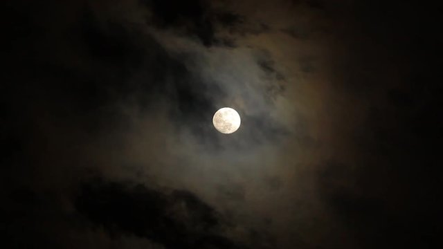 windy cloud moving through the bright moon at corona time, for night scene, high definition, Full HD, 1920x1080
