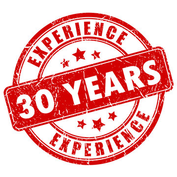 30 Years Experience Rubber Stamp