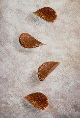 Falling chocolate chips