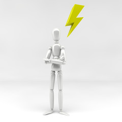 3d illustration / think