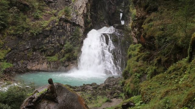 spectacular waterfalls campo tures - Dolomites - Italy