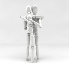 3d illustration / hug