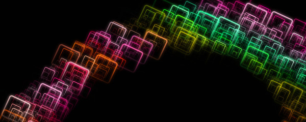 fantastic abstract square panorama background design illustration