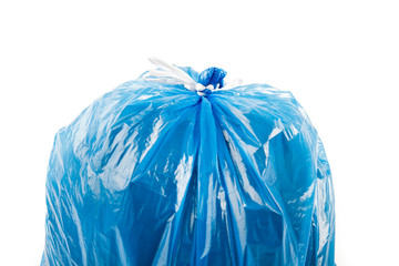 Blue garbage bag