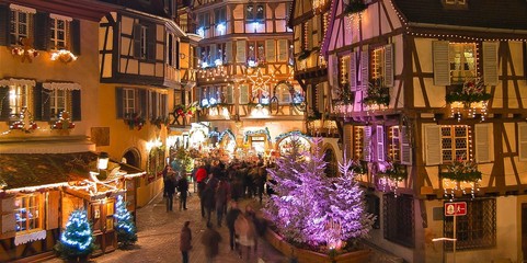 Christmas market in Colmar, Alsace, France