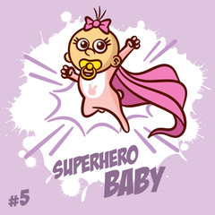 Superhero Baby Girl Clipart