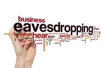 Eavesdropping word cloud