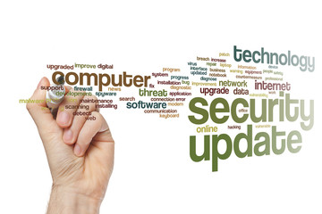 Security update word cloud