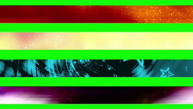 Lower third eighteen GBS Abstract looping Lower Thirds, use cropping or masking to separate Lower Thirds. 