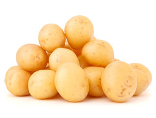 new potato tuber isolated on white background cutout
