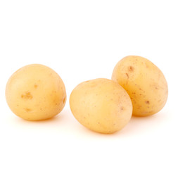 new potato tuber isolated on white background cutout