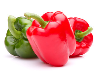 Sweet bell pepper isolated on white background cutout
