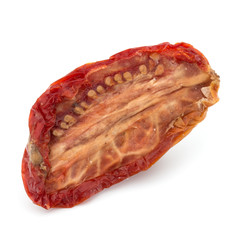 Dried tomato isolated on white background cutout