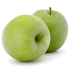 green apple isolated on white background cutout