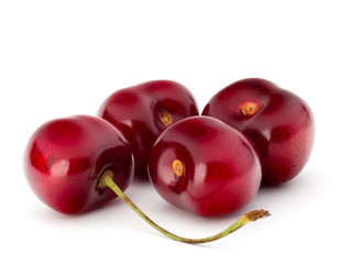 Sweet cherry berries isolated on white background cutout