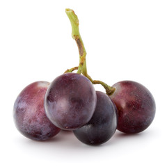 Red grape berry bunch isolated on white background cutout