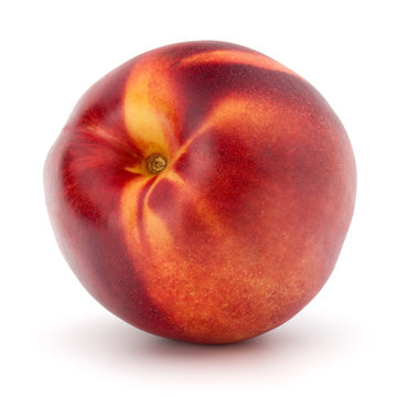 Nectarine fruit isolated on white background close up