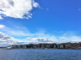 Obraz premium Aker brygge neighbourhood in Oslo, the capital of Norway.