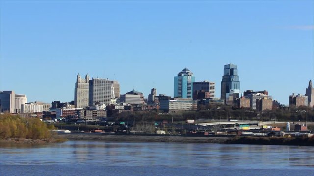 Kansas City Skyline From The River