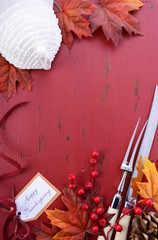 Red and White theme Thanksgiving Background.