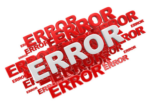 Word Errow. Image with clipping path