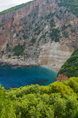 Fototapeta premium Blue water and rocks of small beach at Zakynthos island, Greece
