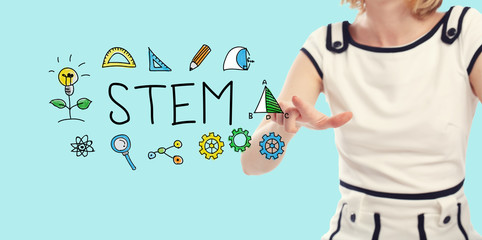 STEM concept with young woman