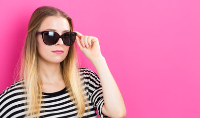Young woman with sunglasses