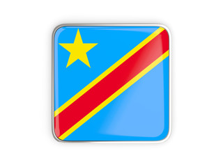 Flag of democratic republic of the congo, square icon