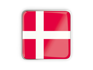 Obraz premium Flag of denmark, square icon