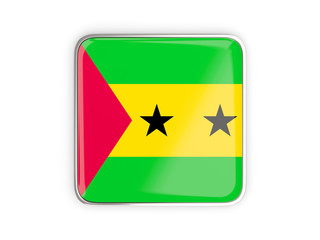 Flag of sao tome and principe, square icon