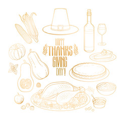 Graphic Thanksgiving day collection