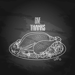 Graphic festive turkey