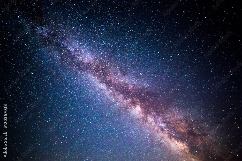 Wall mural milky way and starry sky background