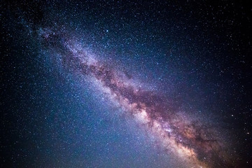 Milky Way and starry sky background - obrazy, fototapety, plakaty