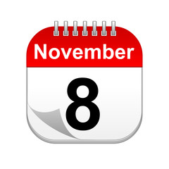 november 8 calendar icon