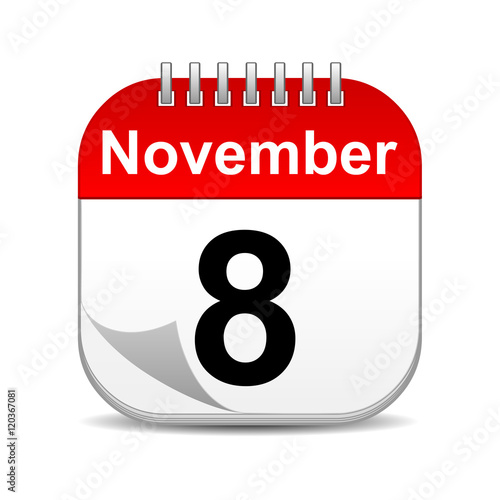 "november 8 calendar icon" Stock photo and royaltyfree images on