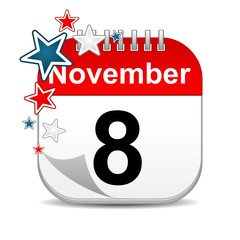 november 8 calendar icon with stars