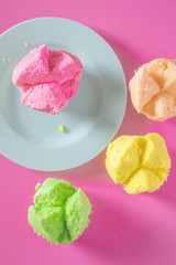 Cotton wool cake. Thai Dessert